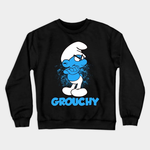 Grouchy Smurf Crewneck Sweatshirt by dyazagita